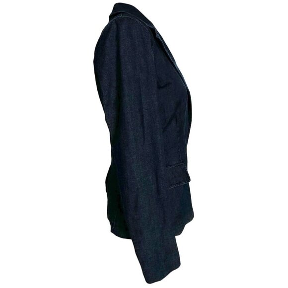 Sundance Women's Size 6 Blue Denim Cotton Tania Blazer Jacket One Button - Picture 2 of 14